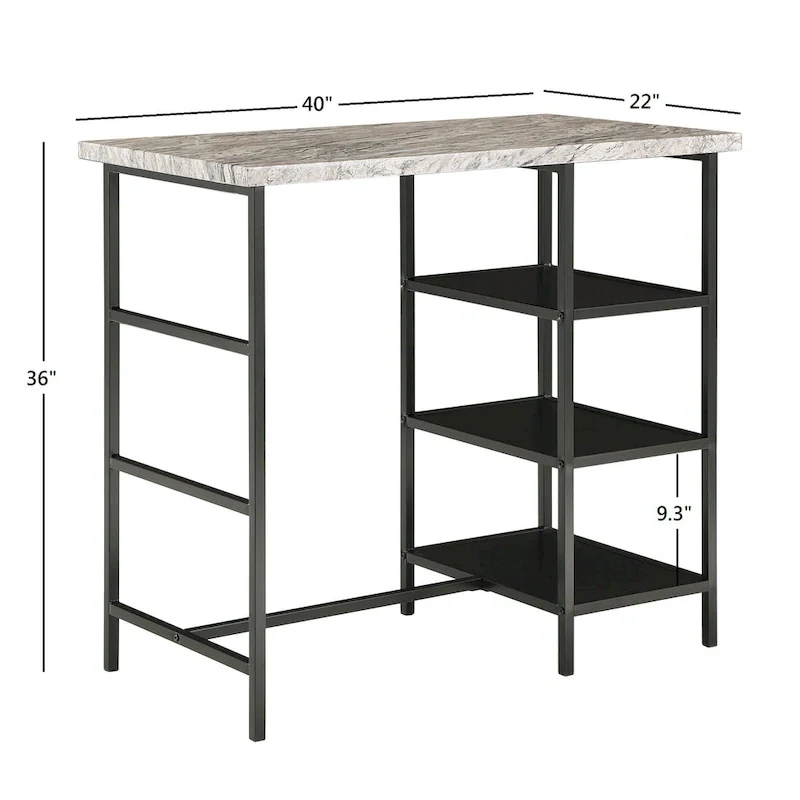 Ainsley Faux Marble Counter Height 3-piece Dining Set by iNSPIRE Q Modern