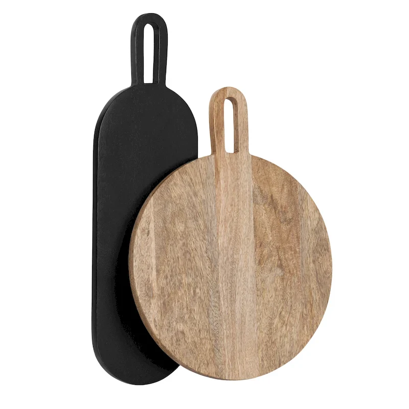 Kate and Laurel Staven 2 Piece Wood Serving Board Set