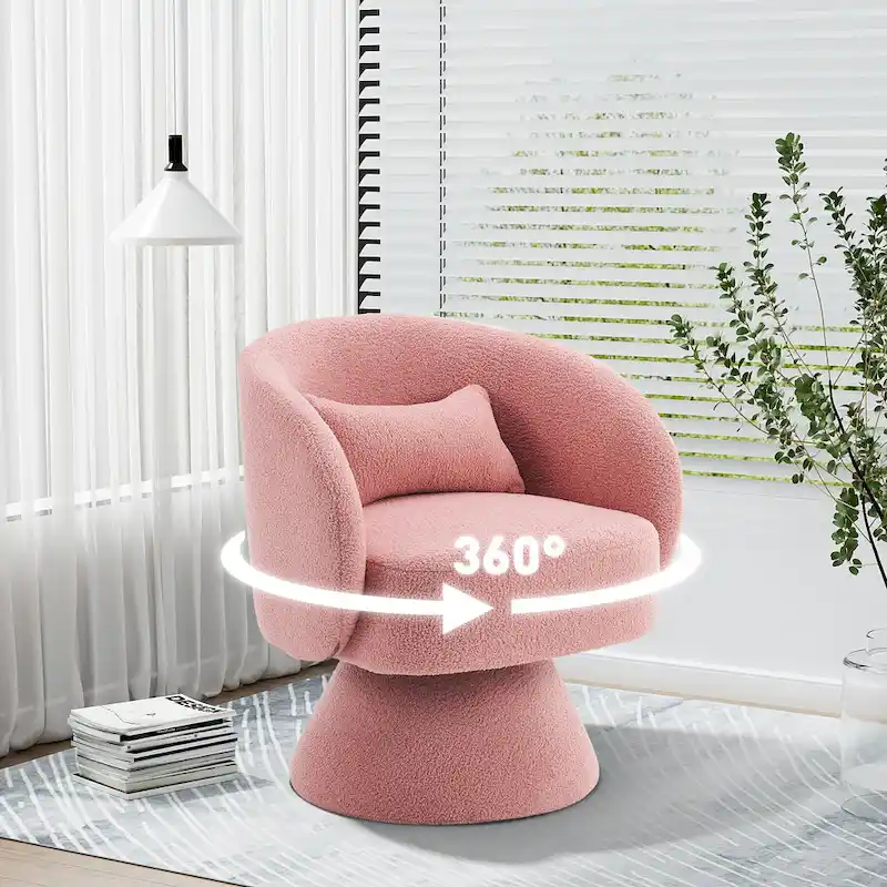Ouyessir 360 Degree Swivel Cuddle Barrel Sofa Chairs