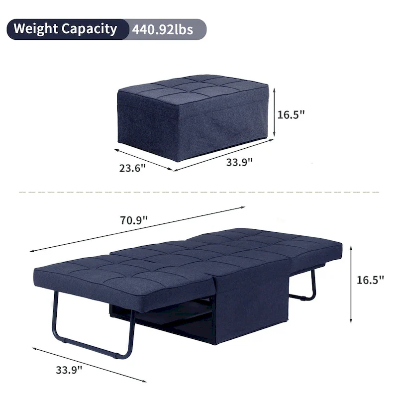 4-1 Adjustable Sleeper Sofa Chair with Ottoman, Sofa Bed ,Couch Bed