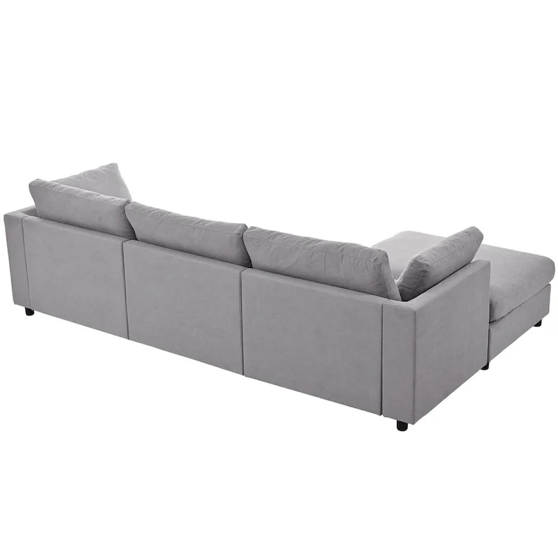 Merax Upholstery Convertible Sectional Sofa, L Shaped Couch with Reversible Chaise
