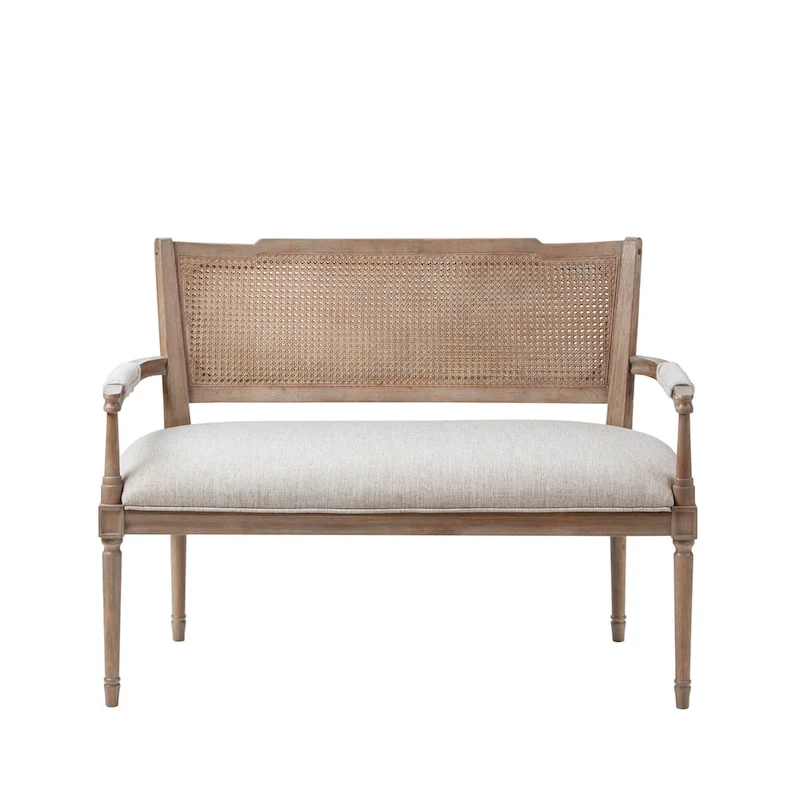 Madison Park Willshire Beige Reclaimed Natural Settee
