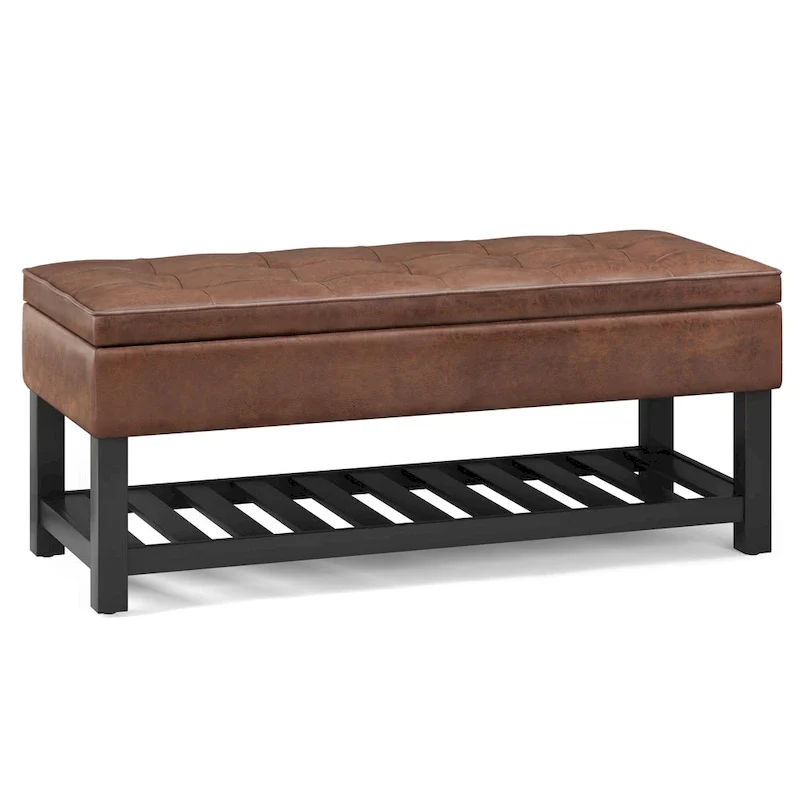 WYNDENHALL Essex 44 inch Wide Transitional Rectangle Ottoman Bench