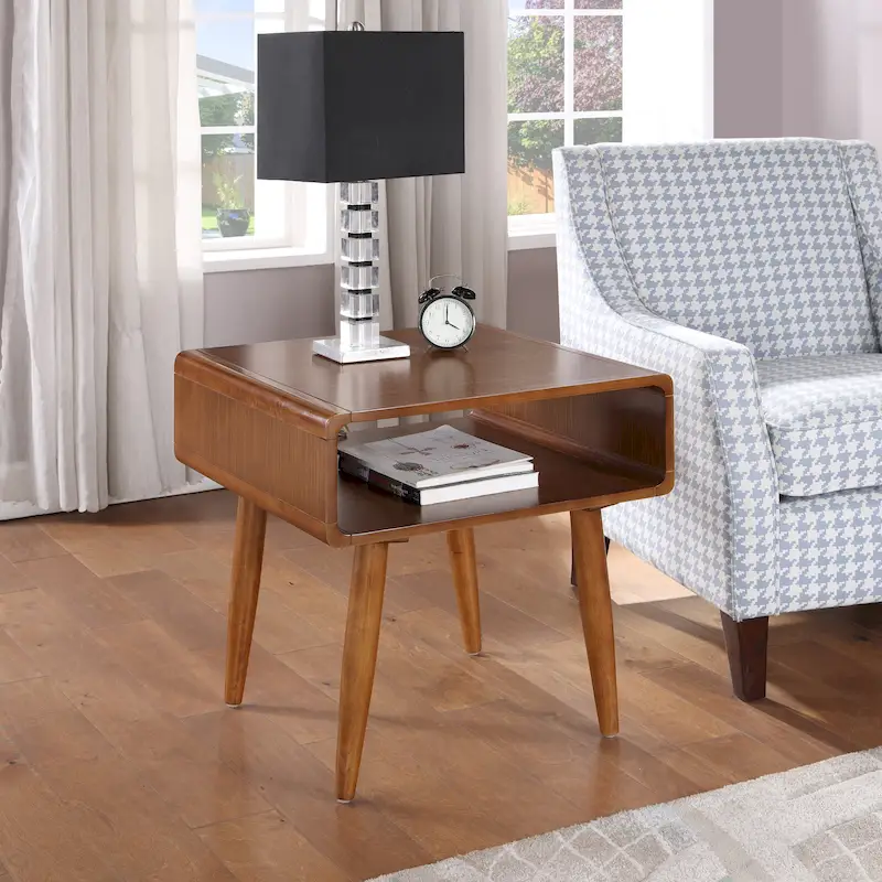 Alborg End Table - Rich Walnut Finish