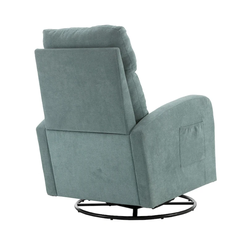 Upholstered Swivel Glider Rocking Chair