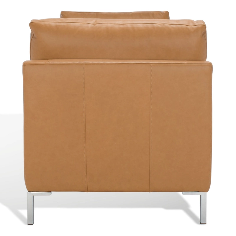 SAFAVIEH Couture Shirl Leather Bench - 81 In W x 32 In D x 34 In H - 81Wx32Dx34H