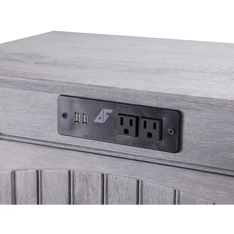 AFI Nantucket Chair Side Table with Built-in Charger