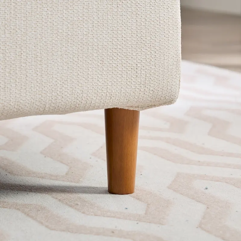 Wide Modern Double-Sided Upholstered Chaise Lounge