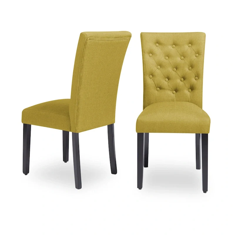 Fabric Armless Parsons Dining Chairs (Set of 2)