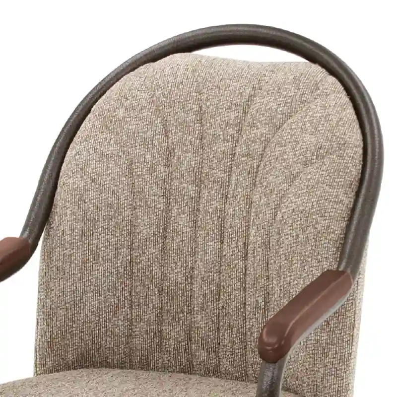 Chromcraft Douglas Caster Dining Chairs in Chestnut, Gray Finish (Set of 2)