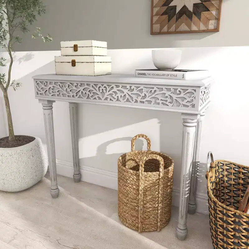 Farmhouse Mango Wood Console Table - Olivia & May