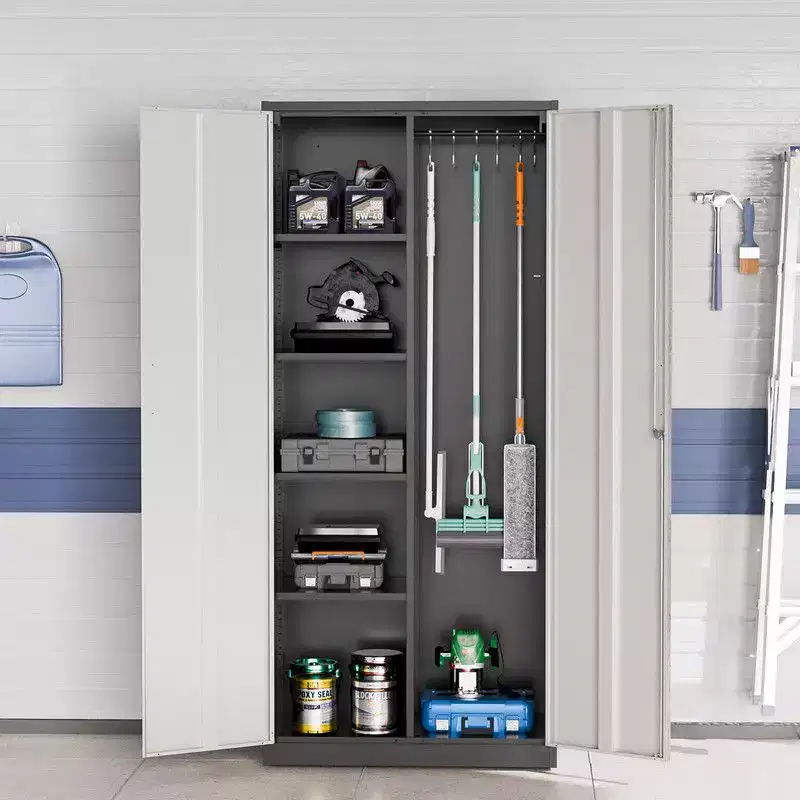 Steel Tool Storage Cabinet With 6 Hooks