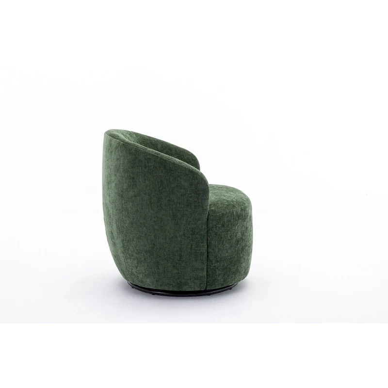 25.6 Swivel Barrel Chair with Black Coating