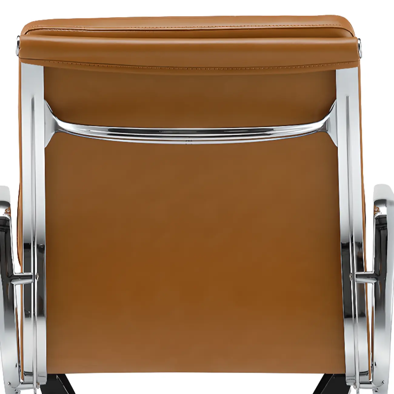 Modern Silver Metal White Leather Swivel Office Chair