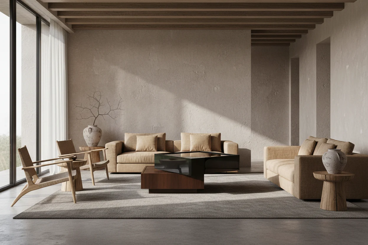 Rotating Coffee Table with 2 Drawers