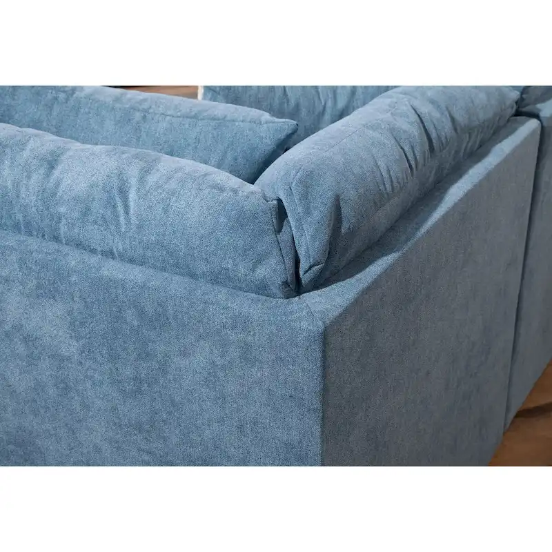 American Furniture Classics Bluebell Model A414V5-K2 U Shaped Sectional with 4 Throw Pillows