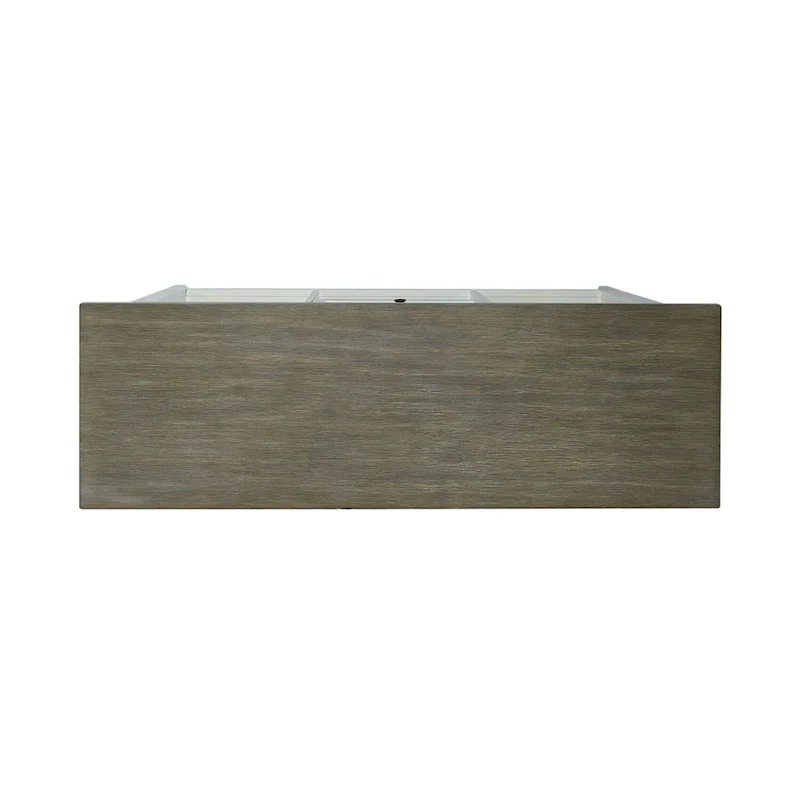 White Two-Tone Server Cabinet with Stemware Rack and Adjustable Shelves