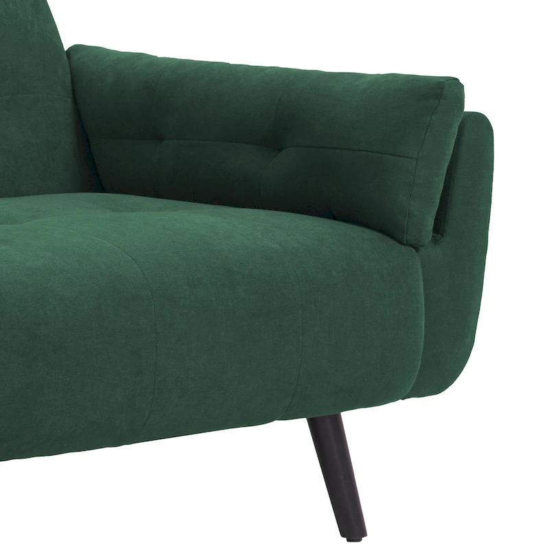 Modern Adjustable Backrest Convertible Futon Sleeper Couch