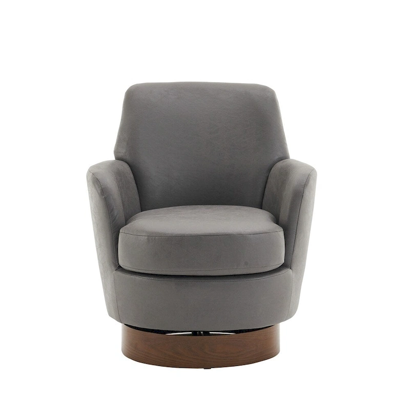 PU leather Swivel Barrel Chair