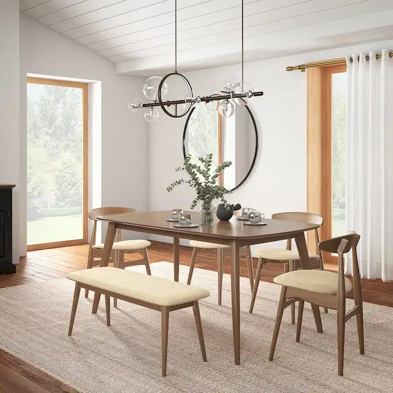 Ribe Mid-Century Modern Tapered Dining Set