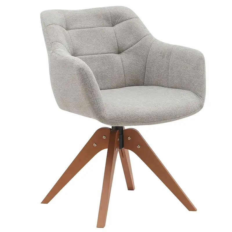 Suede Swivel Armchair Office Accent Arm Chair