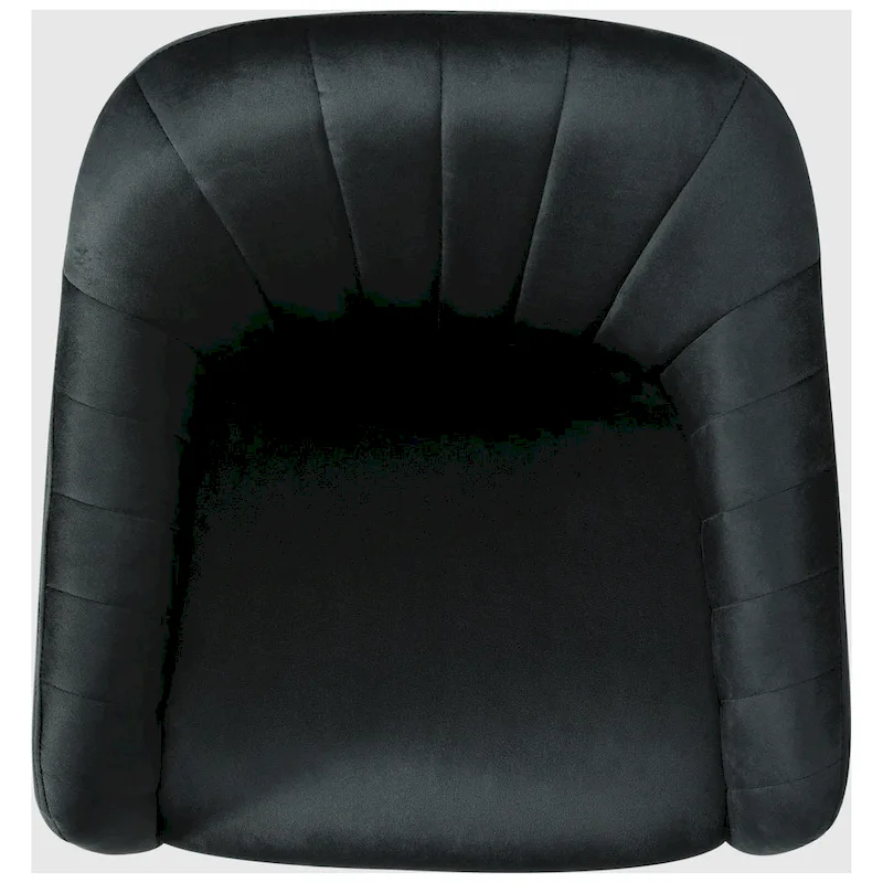 Farrah Velvet Tufted Adjustable Height Swivel Office Vanity Chair with Gold Base