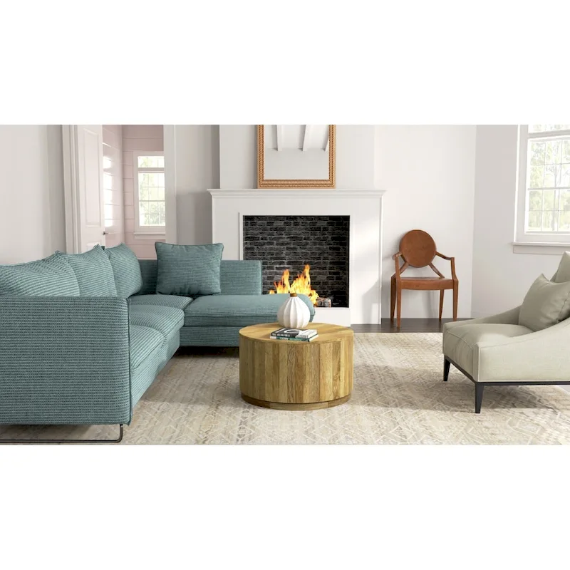 Carolina Living Krissa 30 Round Mango Wood Coffee Table