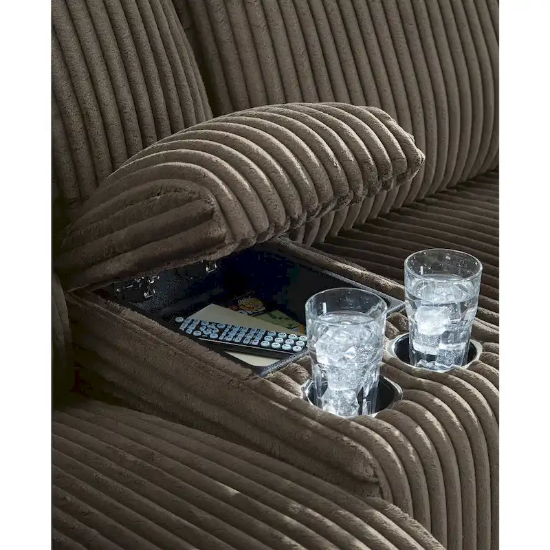 Signature Design by Ashley Top Tier 3-Piece Reclining Sectional with Chaise - 105 W x 74 D x 41 H