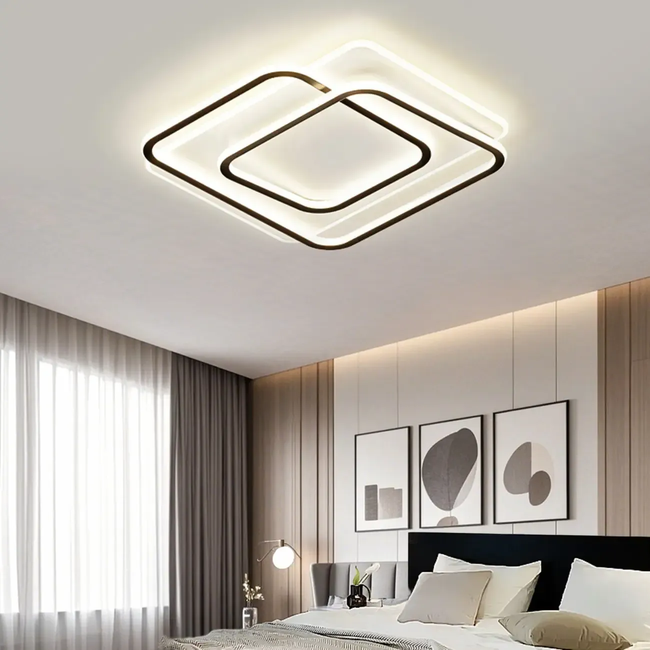 Modern LED Flush Ceiling Light with Third Gear Dimming