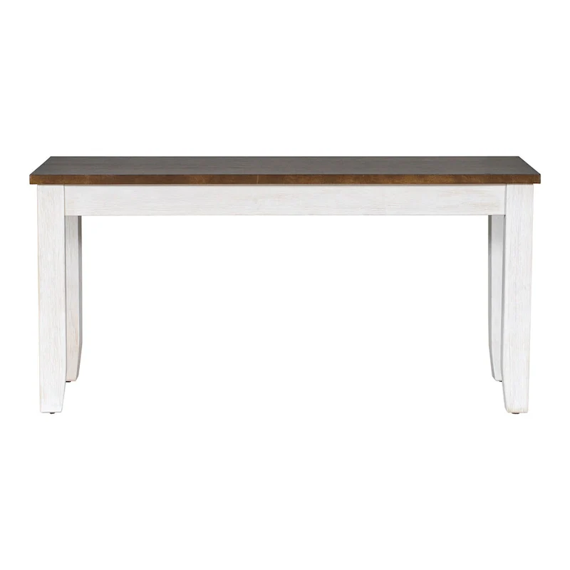 Rustic Style 6-Piece Dining Room Table Set with 4 Upholstered Chairs & a Bench