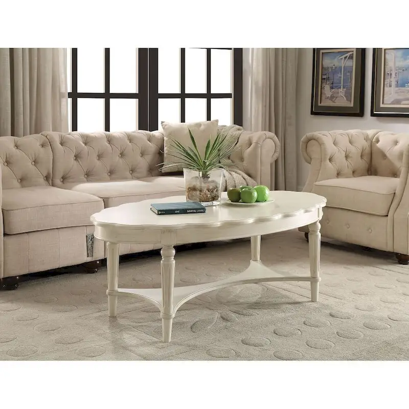 ACME Fordon Coffee Table in Antique White