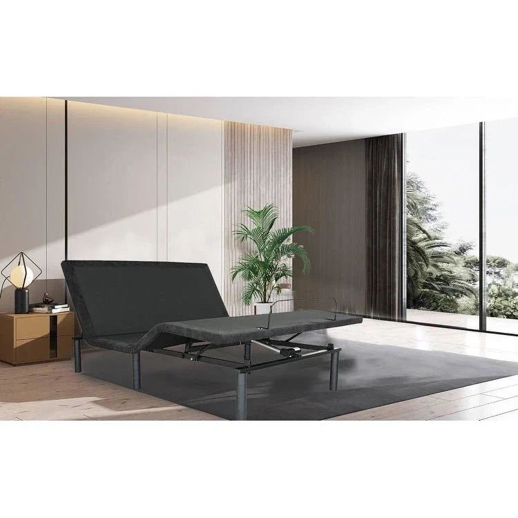 Antique Black Twin XL Size Adjustable Electric Bed Base with Remote Control