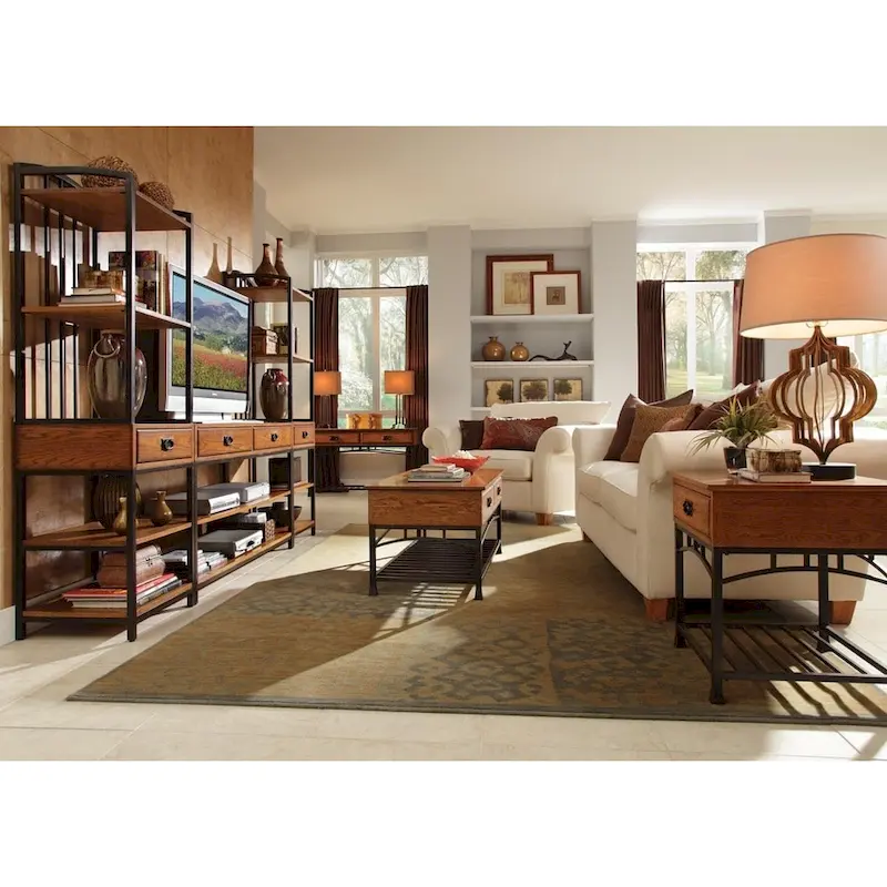 Modern Craftsman Distressed Oak Sofa Table by Homestyles