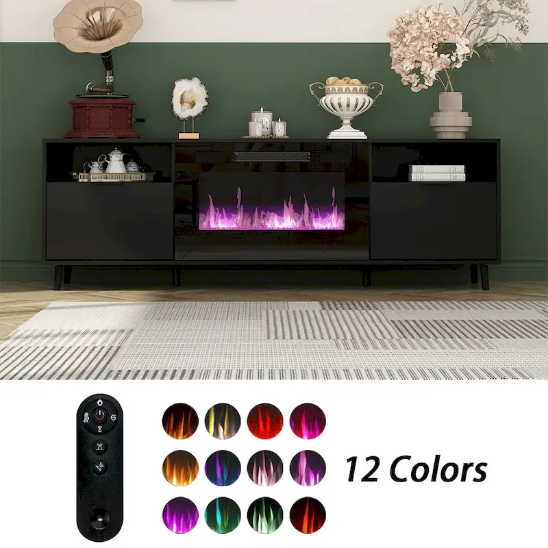 Fireplace TV Stand Electric Fireplace TV Console w/Remote Control