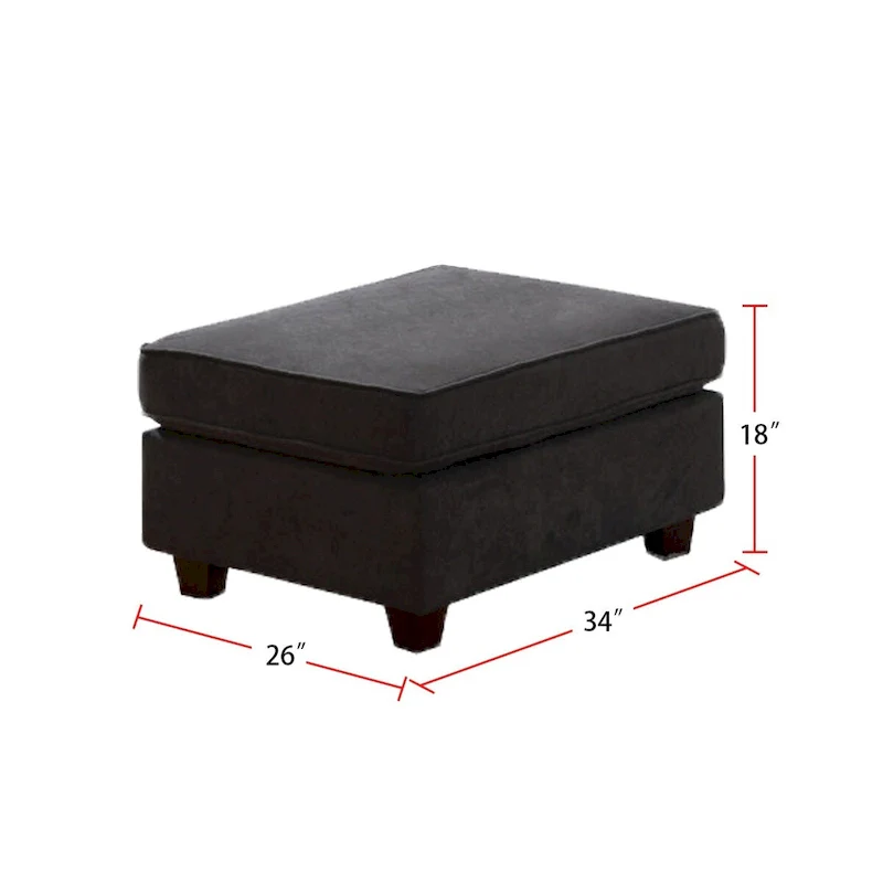 7 Piece Modular L-Shape Sectional Sofa with Ottoman