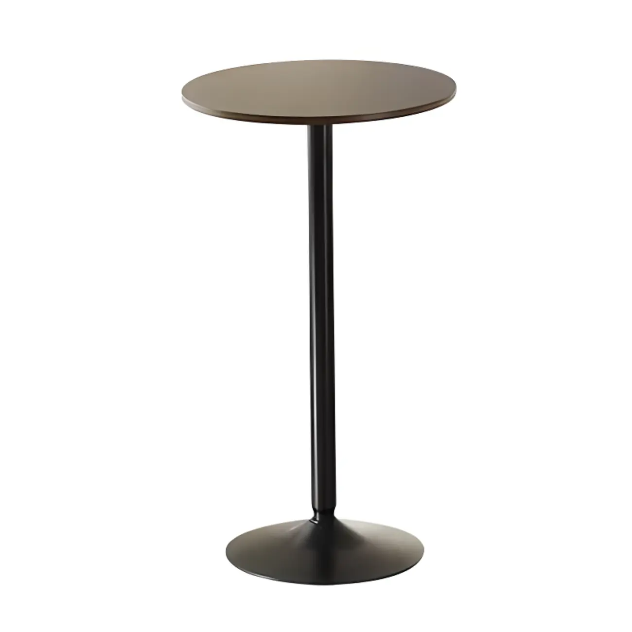 Scandinavian 36 Wooden Round Bistro Table with Metal Pedestal