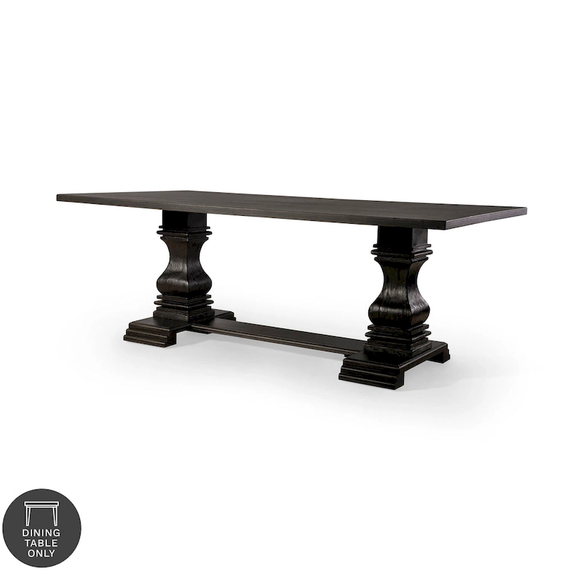 Copper Grove Vinkovci Traditional Antique Black 84-inch Dining Table