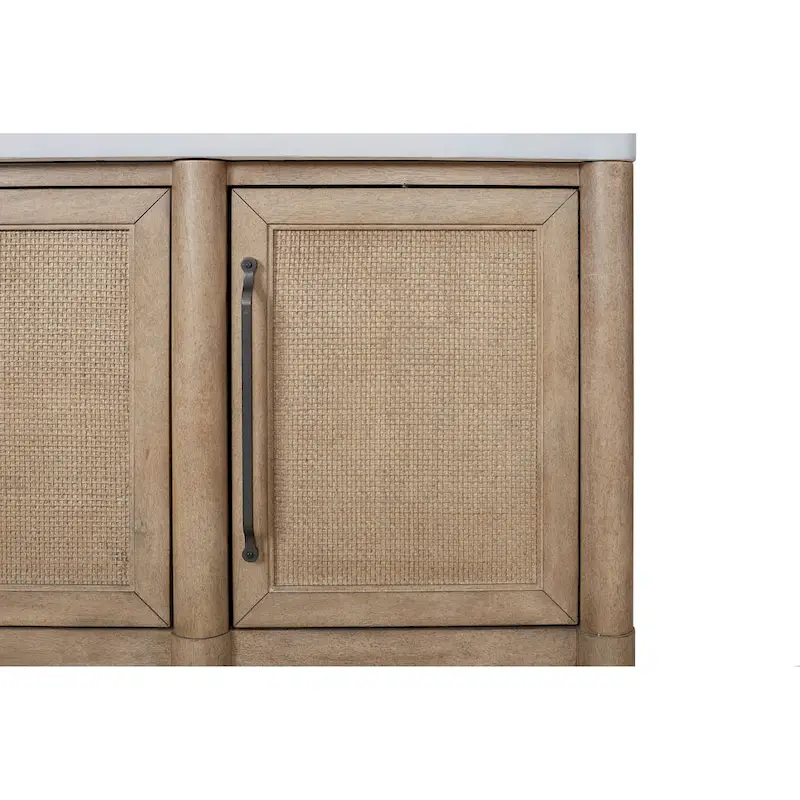 54  Round Expandable Table W/ 4 Chairs and Cement Top Server 6PC