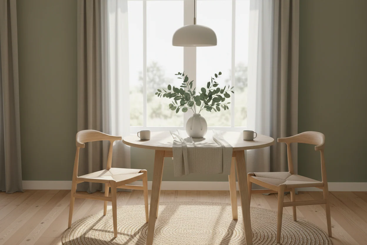 42 in. Solid Wood Round Dual Drop Leaf Table