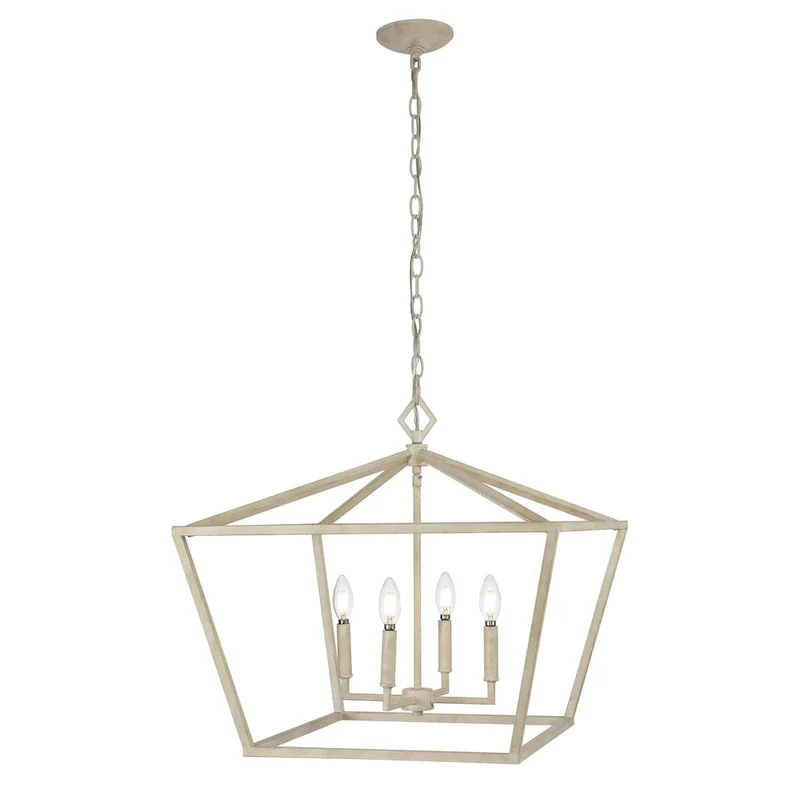 Floyd 4-Light Adjustable Iron Rustic Glam LED Pendant, by JONATHAN Y