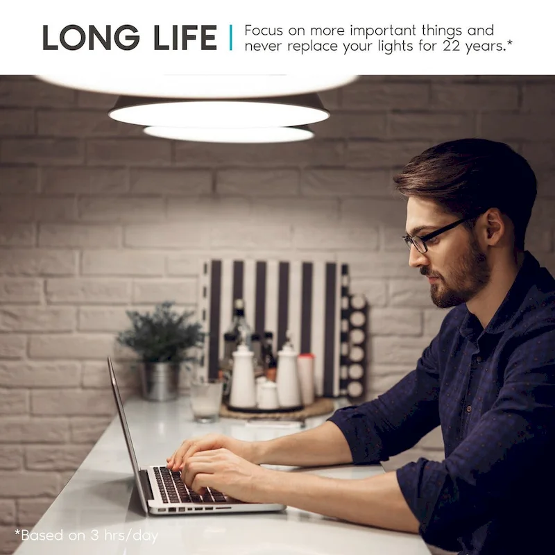 Luxrite A19 LED Light Bulb 60W Equivalent, Dimmable, 800 Lumens, Enclosed Fixture Rated, Energy Star, E26 Base (48 Pack)