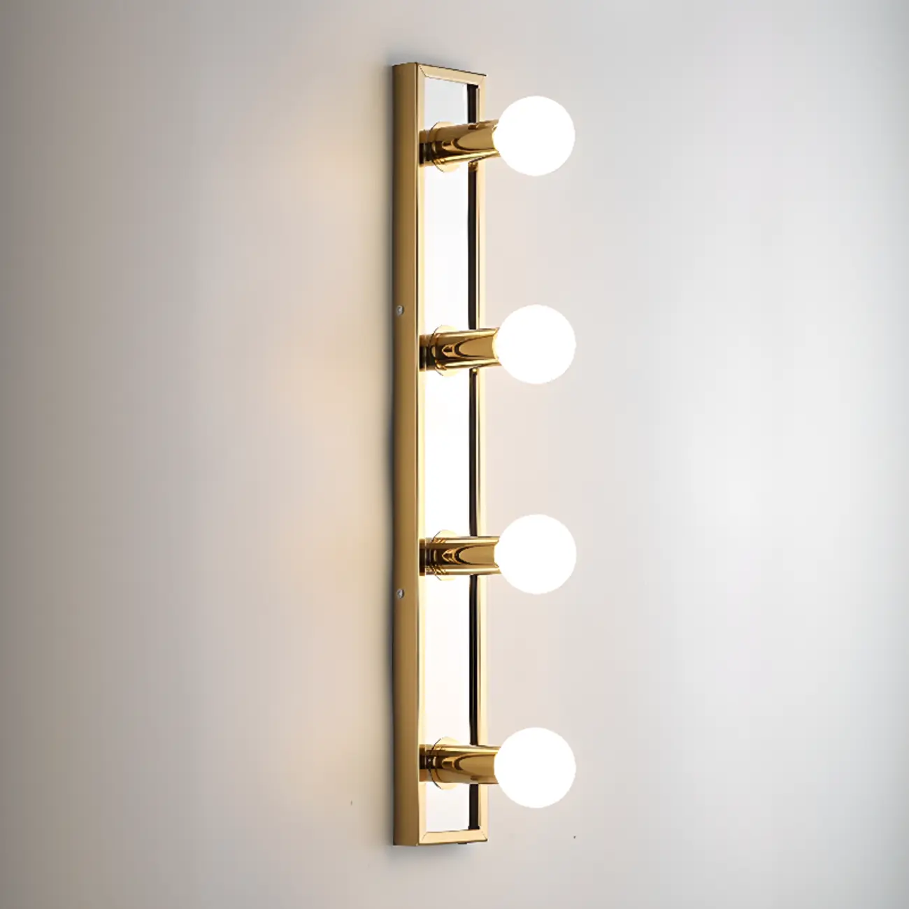 Gold Modern Steel Multi-Bulb Bathroom Light Fixture