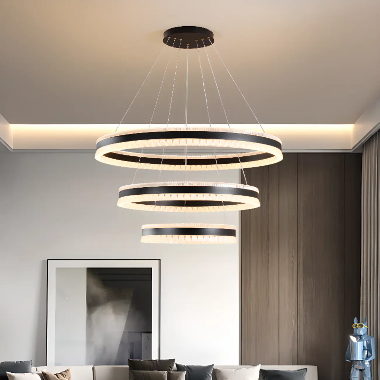 Stylish Modern Circle Tiered Ring LED Chandelier