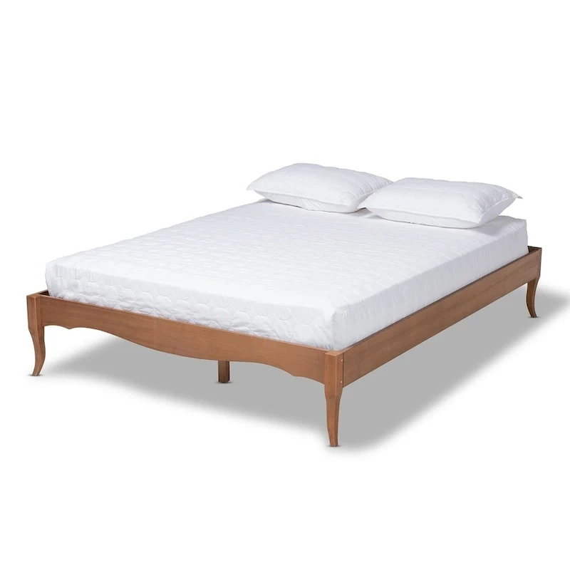 Vintage French-Inspired Upholstered Bed Frame, Romantic Bedroom Furniture