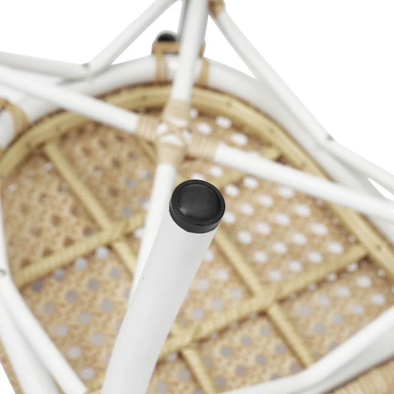 2 Pack All-Weather Commercial Paris Chairs with Metal Frames - N/A