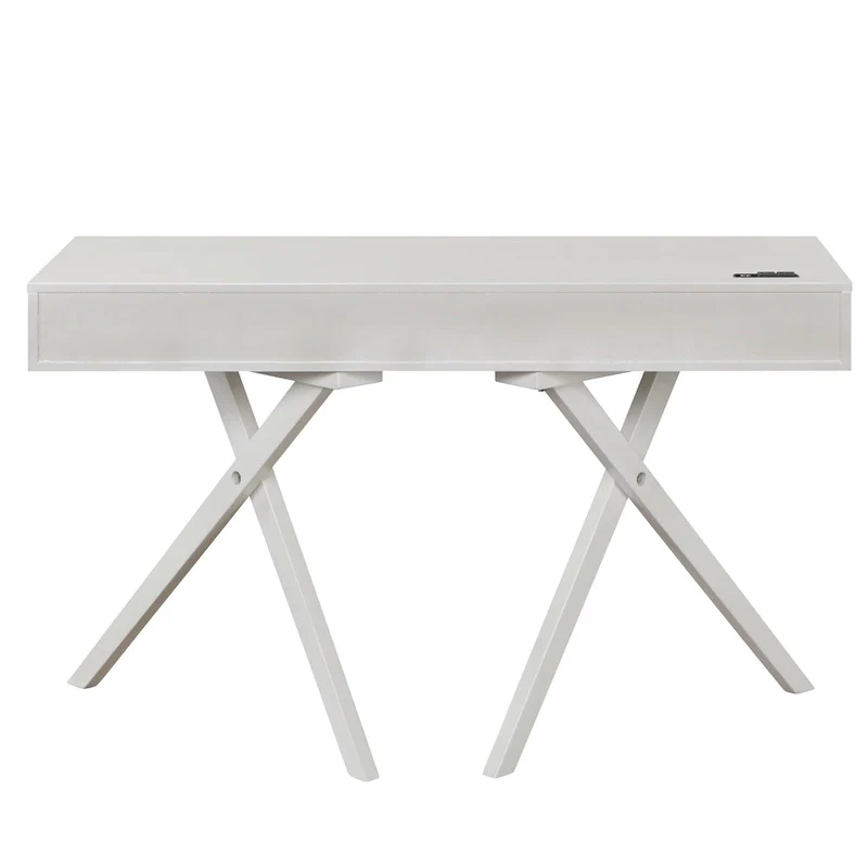 Foli Transitional 47-inch Wood 2-Drawer Desk with USBs and Power Outlets by Furniture of America