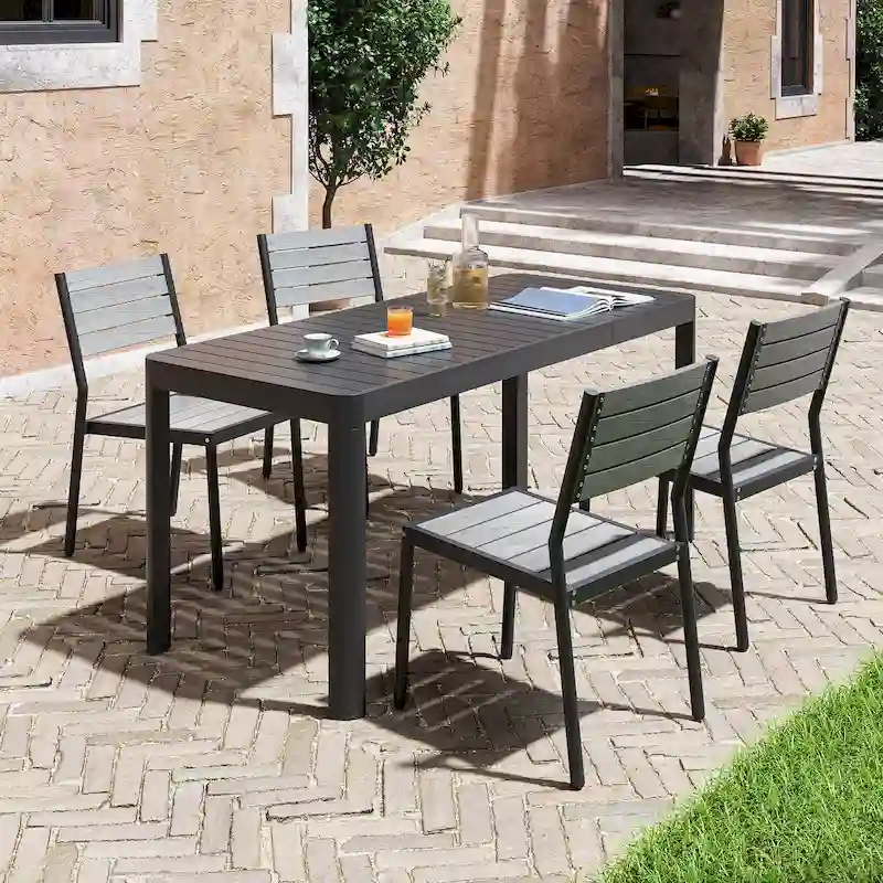 Pellebant Outdoor 5/7-Piece Patio Dining Furniture Set - N/A