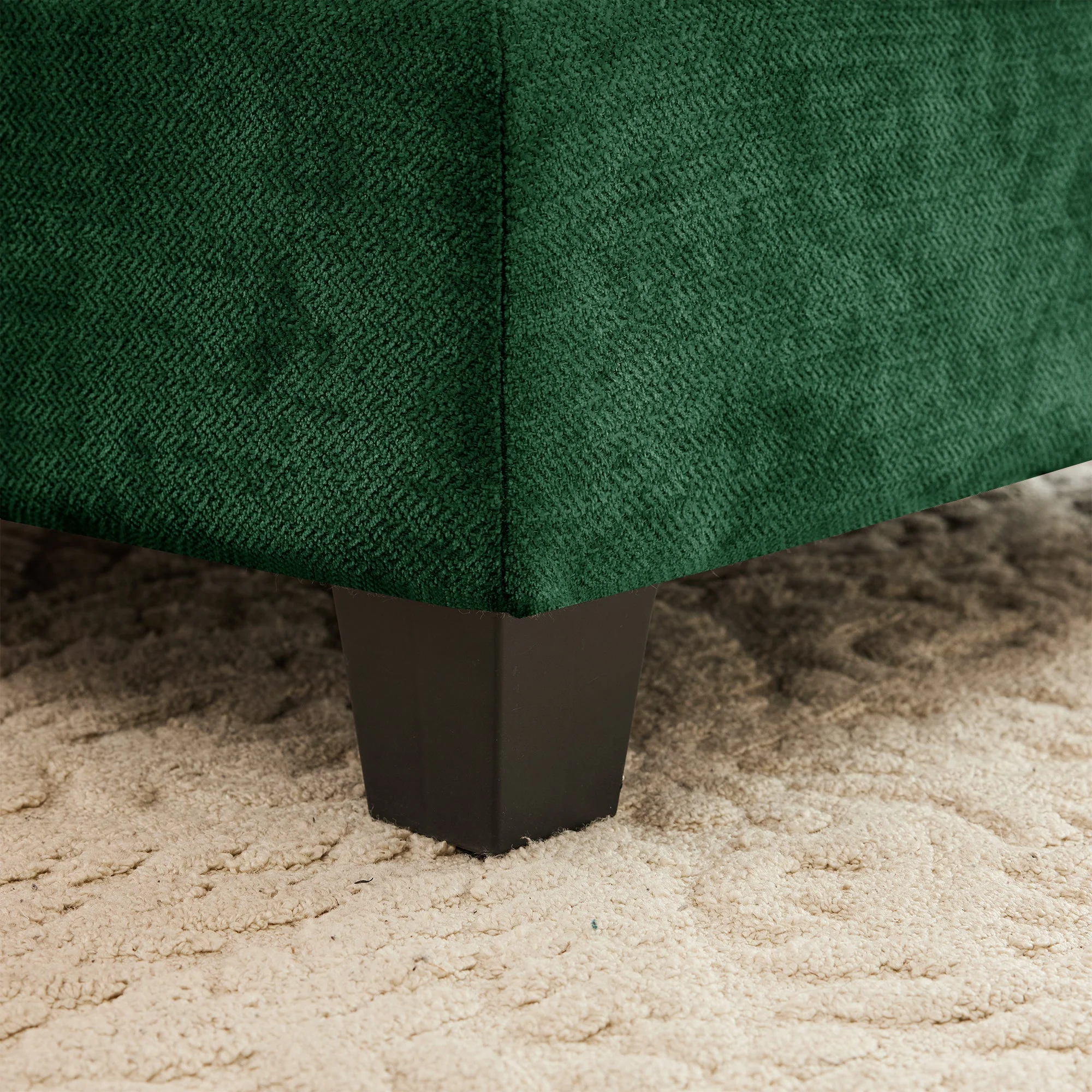 Cloud Tufted  Chenille Sectional Loveseat Sofa Couch With Ottoman