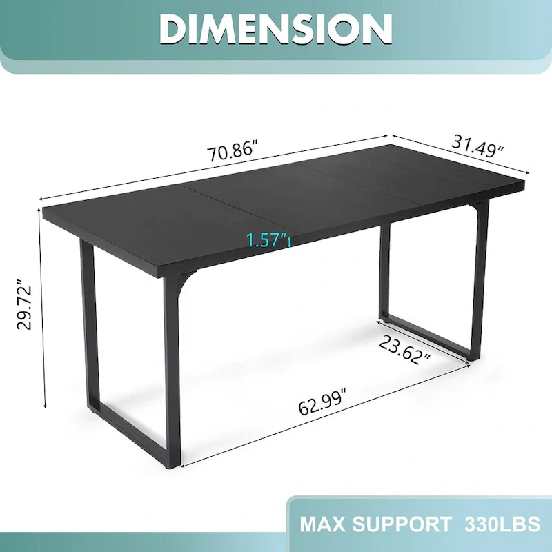 AVAWING Wood Dining Table