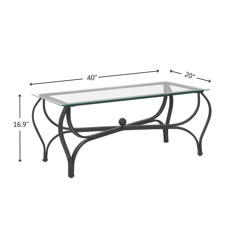 Tempered Glass Surface 3-Piece Coffee Table Set